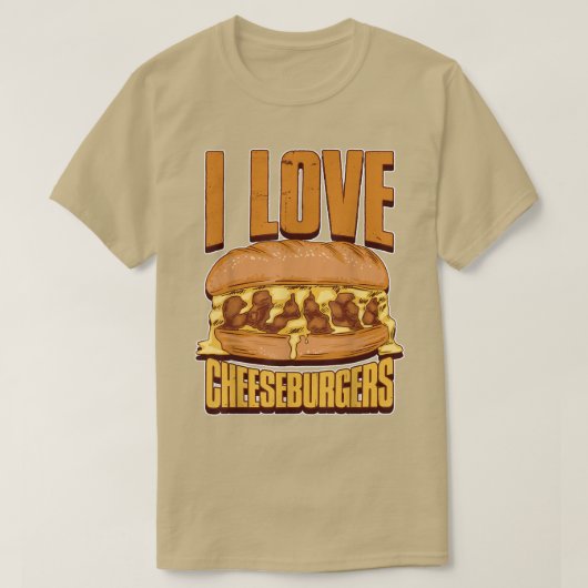 I Love Cheeseburgers T-shirt (Design voorkant)