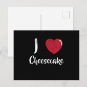 I Love Cheesecake Food Lover Briefkaart (Voorkant / Achterkant)