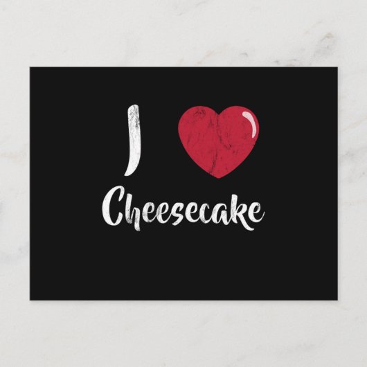 I Love Cheesecake Food Lover Briefkaart (Voorkant)