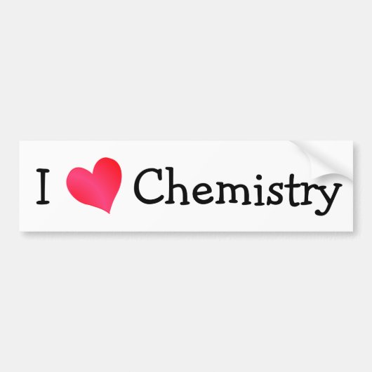 I Love Chemistry Bumpersticker (Voorkant)