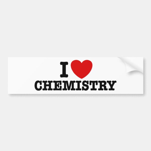 I Love Chemistry Bumpersticker (Voorkant)