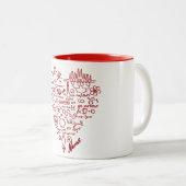 I Love Chemistry Chemist Personalized Tweekleurige Koffiemok (Voorkant rechts)