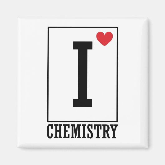 I Love Chemistry Magneet (Voorkant)