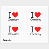 I Love Chemistry Rechthoekige Sticker (Vel)