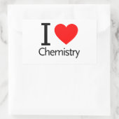 I Love Chemistry Rechthoekige Sticker (Tas)