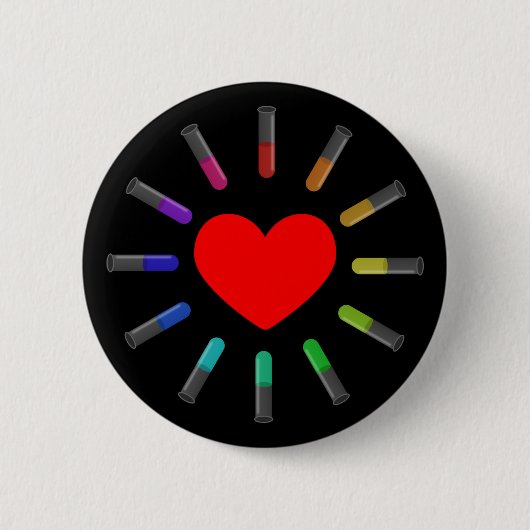 I Love Chemistry Ronde Button 5,7 Cm (Voorkant)