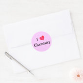 I Love Chemistry Ronde Sticker (Envelop)