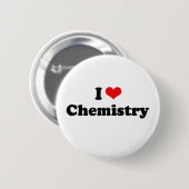 I Love Chemistry Tshirt Ronde Button 5,7 Cm (Voorkant /achterkant)