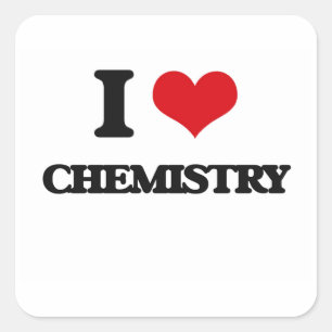 I Love Chemistry Vierkante Sticker