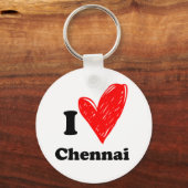 I Love Chennai Sleutelhanger (Voorkant)