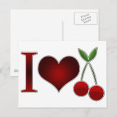 I Love Cherries Briefkaart (Voorkant / Achterkant)