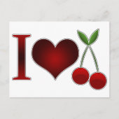 I Love Cherries Briefkaart (Voorkant)