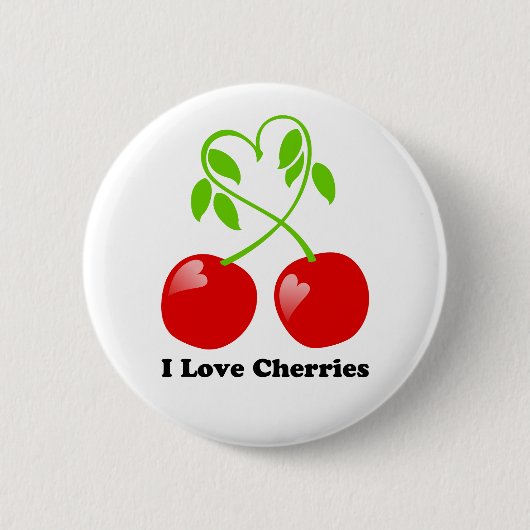 I Love Cherries Button (Voorkant)