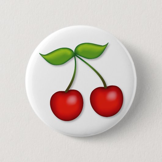 I Love Cherries Ronde Button 5,7 Cm (Voorkant)