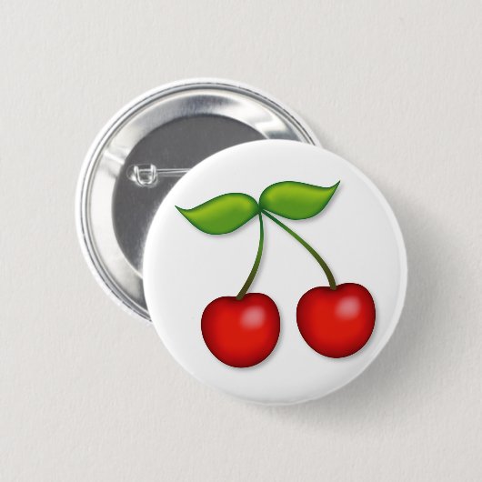 I Love Cherries Ronde Button 5,7 Cm (Voorkant /achterkant)