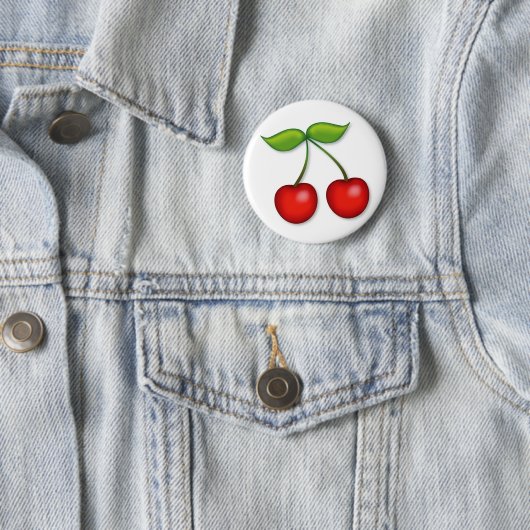 I Love Cherries Ronde Button 5,7 Cm (In situ)