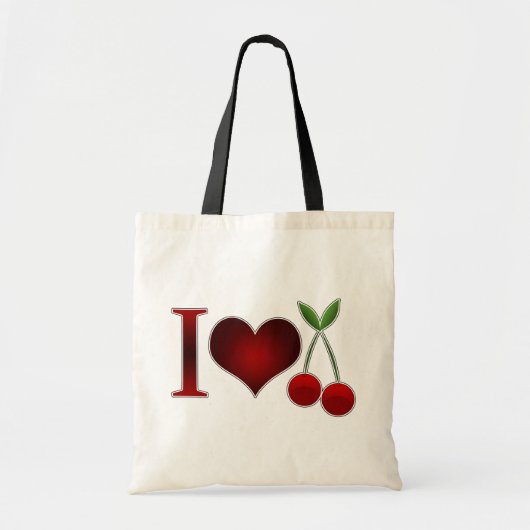 I Love Cherries Tote Bag (Voorkant)
