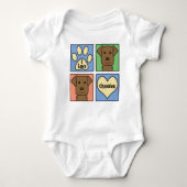 I Love Chesapeake Bay Retrievers Romper (Voorkant)