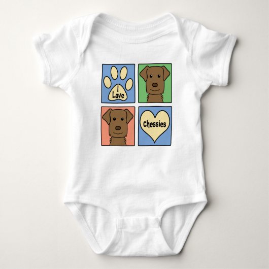 I Love Chesapeake Bay Retrievers Romper (Voorkant)