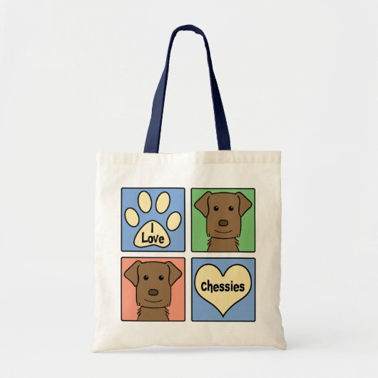 I Love Chesapeake Bay Retrievers Tote Bag (Voorkant)
