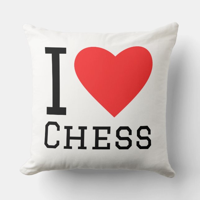 I love chess kussen (Voorkant)