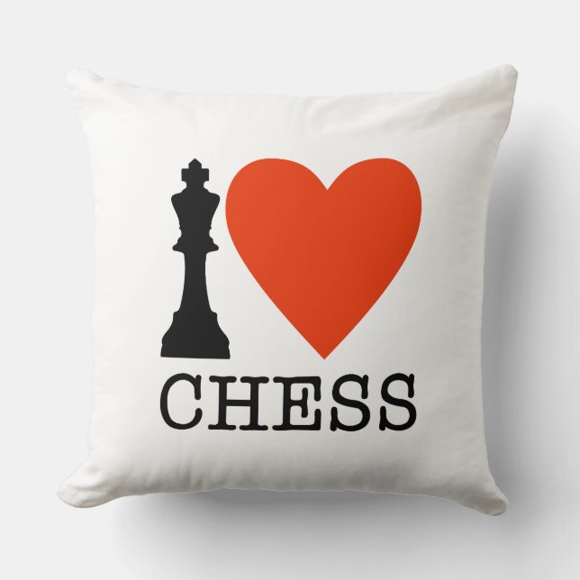 I Love Chess Kussen (Voorkant)