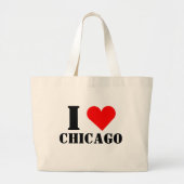 I Love Chicago Heart Jumbo Tas (Voorkant)