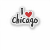 I love Chicago Sticker (Voorkant)