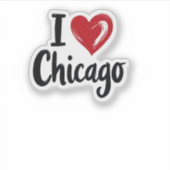 I love Chicago Sticker (Voorkant)