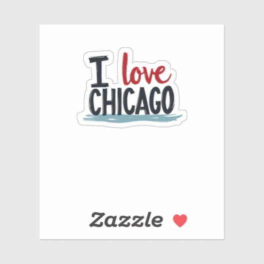 I love Chicago Sticker (Vel)