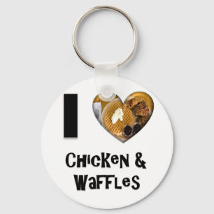 I Love Chicken and Waffles Sleutelhanger