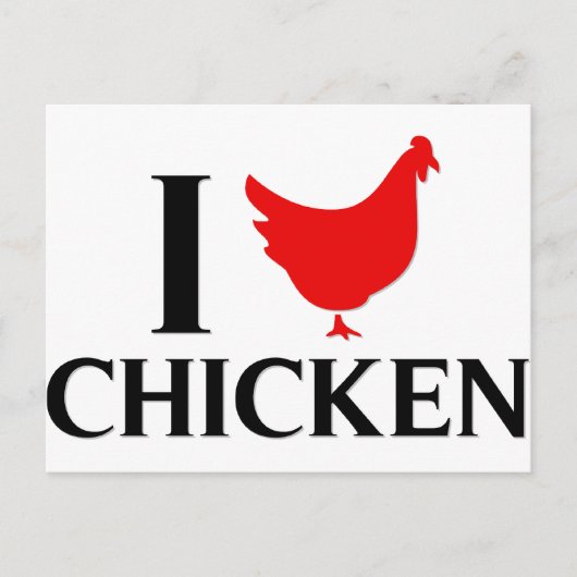 I Love Chicken Briefkaart (Voorkant)