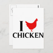 I Love Chicken Briefkaart (Voorkant / Achterkant)