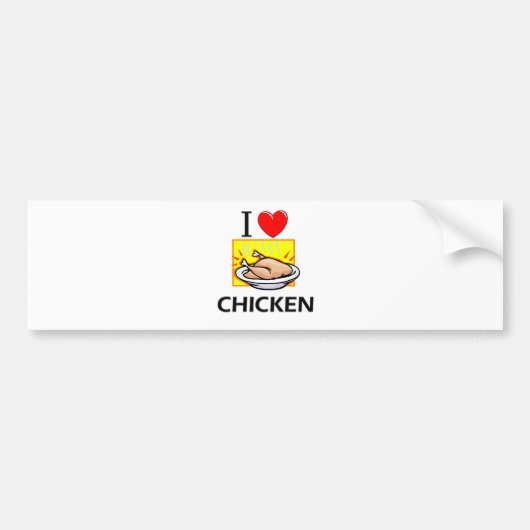 I Love Chicken Bumpersticker (Voorkant)