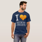 I Love Chicken Nuggets  Funny Foodie T-shirt (Voorkant volledig)