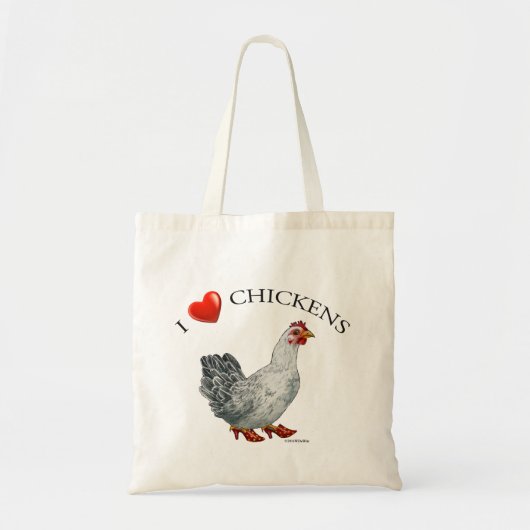 I Love Chickens Bag Tote Bag (Voorkant)