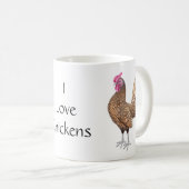 I Love Chickens Sebright Bantam Mok (Voorkant rechts)