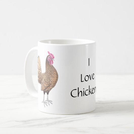 I Love Chickens Sebright Bantam Mok (Voorkant links)