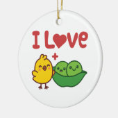 I Love Chickpeas Hummus Kawaii Keramisch Ornament (Links)