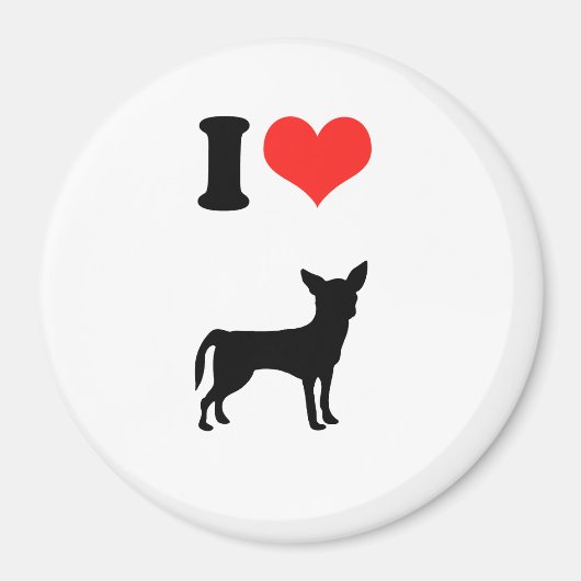 I Love Chihuahua Magneet (Voorkant)