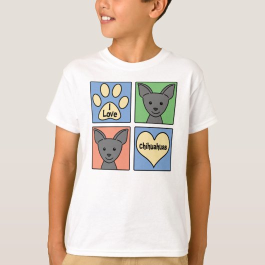 I Love Chihuahuas T-shirt (Voorkant)