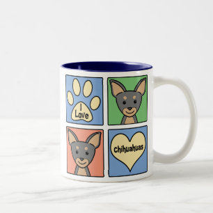 I Love Chihuahuas Tweekleurige Koffiemok