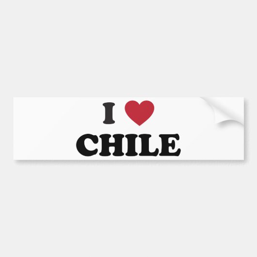 I Love Chili Bumpersticker (Voorkant)