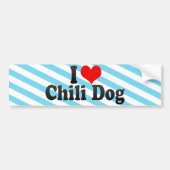 I Love Chili Dog Bumpersticker (Voorkant)