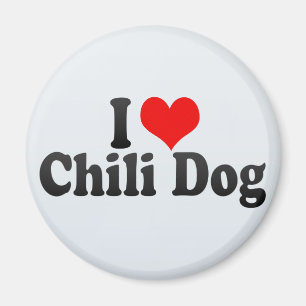I Love Chili Dog Magneet