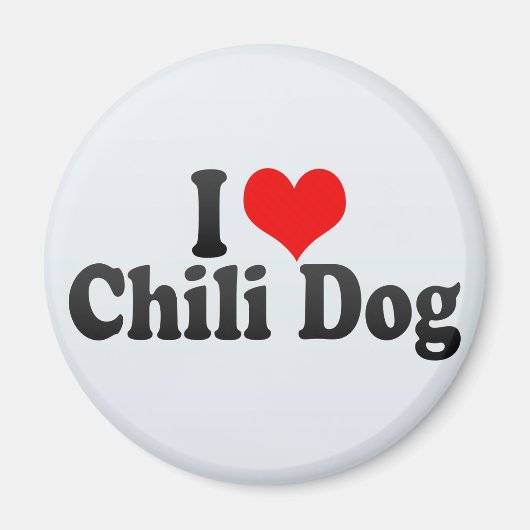 I Love Chili Dog Magneet (Voorkant)