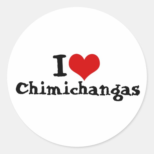 I Love Chimichangas Sticker (Voorkant)