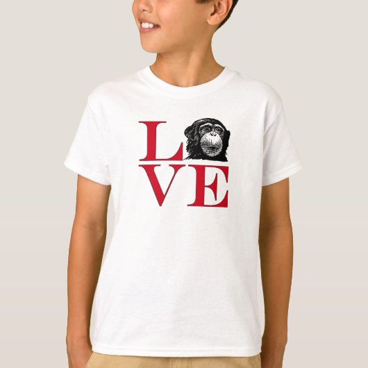 I Love Chimps - Light Colour T-shirt (Voorkant)