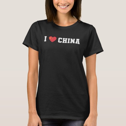 I Love China Flag T-shirt (Voorkant)