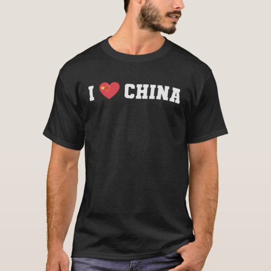 I Love China Flag T-shirt (Voorkant)